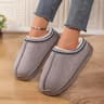 Womens Warm Cashmere Slippers Thick Sole Cozy Half Mop Shoes Soft Uggs Style Winter Footwear 6