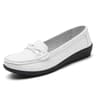 Fashion Wedge Leather Flats Women Slip On Comfortable Shoes Nurse Moccasins Outdoor Plus Size Casua 7