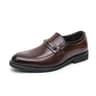 Classic Style Mens Formal Leather Shoes Slip On Loafers Breathable Round Toe NonSlip Business Dress 6
