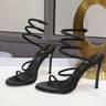 Sexy Open Toe Ankle Strap Sandals Crystal Diamond Thin High Heels Women Shoes For Banquet Nightclub 5