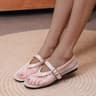 Breathable Mesh Black Ballet Shoes Female Fishnet Sandals Summer Flat Hollow Single Shoe 6