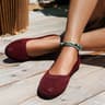 Casual Women Round Toe Flats Breathable Solid Color Ballet Flats Knitted Slip On Loafers For Women 6