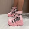 Womens Ankle Boots Autumn Fashion Platform Wedges High Heels Cosplay Zip Design Short Boots For Wom 5