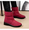 Plush Winter Warm Snow Boots For Women Waterproof Front Zipper Non Slip Ankle Boots Cotton Padded S 7