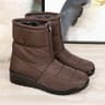 Plush Winter Warm Snow Boots For Women Waterproof Front Zipper Non Slip Ankle Boots Cotton Padded S 8