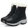 Women Snow Boots Waterproof Fur Wedges Platform Ankle Boots Nonslip Winter Thigh High Warm Shoes Fo 6