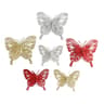 Glitter Hollow Butterfly Decor Christmas Tree Butterfly Tree Hanging Decor Home New Year Navidad De 7