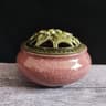 Ceramic Ice Crack Coil Incense Burner Copper Cover Aroma Diffuser Plate Colorful Antique Alloy Home 10