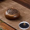 Walnut Incense Burner Zen Tea Ceremony Decor Ancient Style Sandalwood Agarwood Smoked Creative Orna 5