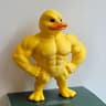 1pc Muscle Duck Statue Whimsical Figurine Cute Bookshelf Desktop Decor Multifunctional Indoor Outdo 4