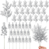 Artificial Berry Bouquets With Glitter Pine Needle Stalk Christmas Decoration Ornament DIY Wreath G 3