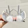 Kawaii Christmas Ear Hair Clip Santa Snowman Xmas Party Barrettes For Kids Cosplay Headwear 6