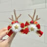 Kawaii Christmas Ear Hair Clip Santa Snowman Xmas Party Barrettes For Kids Cosplay Headwear 7