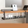 Under Table Storage Rack Home Office Desk Wire Organizer No Punching Metal Tray Retractable Power S 6