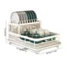 Adjustable Dish Drying Rack Drainboard Organizer For Kitchen Plates Cutlery Storage Over Sink Count 4