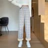 Fashion Warm Plush Pants Cashmere Thick Plaid Ladies Winter Casual Loose Widelegged Pants For Stree 11