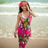 Printed Halter Chiffon Beach Dress Sexy Bikini Wrap Pareo Skirts Women Cover Ups Open Back Swimwear 10