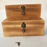 Large Pine Wood Box Rectangular Locking Storage Box Gift Box For Christmas Trees Wooden 2