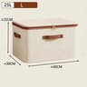 Heavyduty Hard Shell Cotton Linen Zipper Storage Box With Lid Large Household Storage Box For Cloth 5