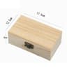 Color Scotch Plain Wood Wooden Square Hinged Storage Boxes Craft Gift Box Handmade Case Box For Sto 7