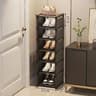 MultiLayer Shoe Cabinet Stackable Adjustable Storage Cabinet For Corner Entrances Compartment Cloth