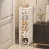 MultiLayer Shoe Cabinet Stackable Adjustable Storage Cabinet For Corner Entrances Compartment Cloth