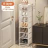 MultiLayer Shoe Cabinet Stackable Adjustable Storage Cabinet For Corner Entrances Compartment Cloth