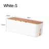 Bamboo Cover Cable Management Box Wire Junction Board Storage Box Hide Wires And Power Strips Desk  8