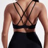Solid Color Cross Fitness Bra Soft High Strength Women Tight Sport Top Comprehensive Training Gym Y 9