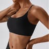 Women Fitness Sport Bra Top Gym Yoga Underwear Athletic With Chest Pad Uneck Spaghetti Straps Cross 11