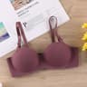 Thin Onepiece Seamless Womens Bra Detachable Shoulder Strap Gathered Bralette Comfortable Sleep Bra 5