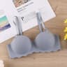 Thin Onepiece Seamless Womens Bra Detachable Shoulder Strap Gathered Bralette Comfortable Sleep Bra 6