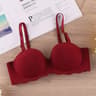 Thin Onepiece Seamless Womens Bra Detachable Shoulder Strap Gathered Bralette Comfortable Sleep Bra 9