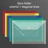 File Bags Transparent Plastic LargeCapacity Waterproof Storage SnapOn Type Test Paper Organizer For 8