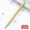 Metal Ballpoint Pens Rose Gold Custom Logo Engraved Name Advertising Lettering School Office Suppli 5