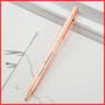 Metal Ballpoint Pens Rose Gold Custom Logo Engraved Name Advertising Lettering School Office Suppli 12
