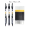 Retractable Gel Pens Set BlackBlueRed Liquid Ballpoint Pen School Stationery Office Writing Tool Fo 5