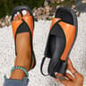 Gladiator Sandal Fashion Chunky Heel Slingbacks Womens Shoes Square Toe Cliptoe Casual Rome Sandals 10