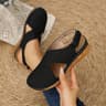 Casual Breathable Hollow Out Roman Sandals With Magic Tape Comfortable Heel Design 7