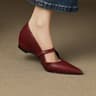 Retro Style Thick Heel Women Mary Jane Shoes Fashion Shallow Pointed Toe Comfort Office Pumps 8