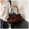 Fashion New Oil PU Leather Handbag Large Capacity Women Shoulder Bag Multifunctional Tote Underarm  8