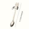 Stainless Steel Coffee Spoon Cute Cat Shape Teaspoon Ice Cream Mini Spoons 6