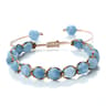Women Malay Stone Cut Face Bracelet Yellow Agate Handmade Wristband Vacation Healing Beach Jewelry 8