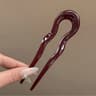 Elegant Tortoiseshell UShaped Hair Fork Acetate Hair Stick For Effortless Styling 5