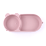 Cute Bear Baby Bowl Food Grade Silicone Double Plate For Meals Macaron Color Suction Cup Bowl 9