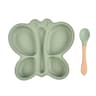 Cute Bear Baby Bowl Food Grade Silicone Double Plate For Meals Macaron Color Suction Cup Bowl 16