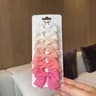 Sweet Plaid Soft Cotton Bow Hairpin Kawaii Color Block Barrettes For Children 8