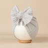 Cute Solid Color Baby Girls Turban Hat Lovely Bowknot Knitted Baby Hat Soft Newborn Infant Cap Bean 10