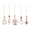 Decorative Baby Rattle Pendant For Crib Stroller Cartoon Cloud Baby Play Gym Set Soft Cotton Sensor 5