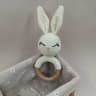 Baby Teether Music Rattles For Kids Animal Crochet Rattle Rabbit Bear Ring Wooden Babies Gym Montes 16